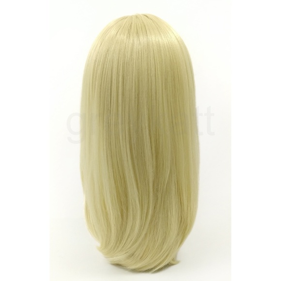 Light blonde heat safe long straight wig 17\